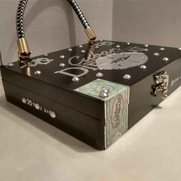 Original Suenos de Saundra Upcycled DIPLOMAT Cigar Box Purse - Picture 6 of 12